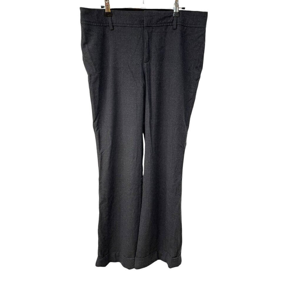 Banana Republic Martin Fit Wool Blend Pants Womens Sz 12 Black White Herringbone